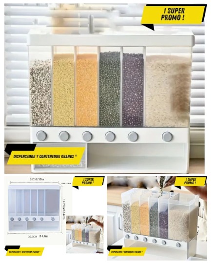 Dispensador y contenedor granos ®